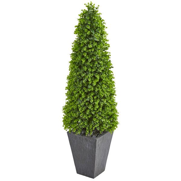 Charlton Home Artificial Eucalyptus Topiary in Planter | Wayfair